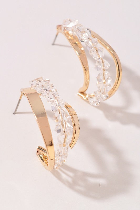 For The Win Crystal Gold Earrings-[option4]-[option5]-Cute-Trendy-Shop-Womens-Boutique-Clothing-Store