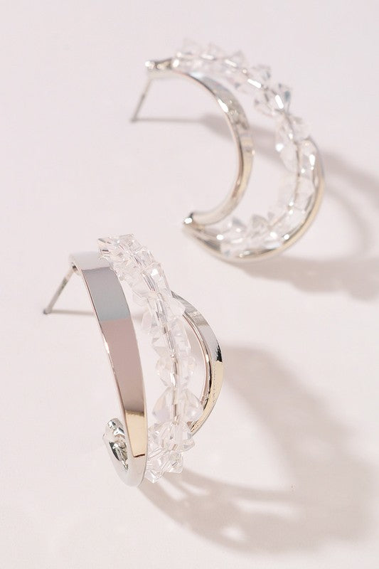 For The Win Crystal Silver Earrings-Cute-Trendy-Shop-Womens-Boutique-Clothing-Store
