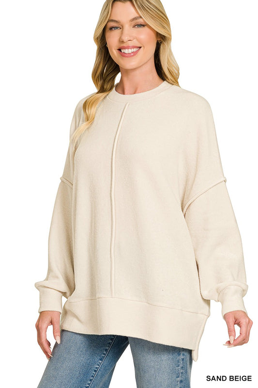 CloudSoft Everyday Pullover-Beige-SMALL/MEDIUM-Cute-Trendy-Shop-Womens-Boutique-Clothing-Store