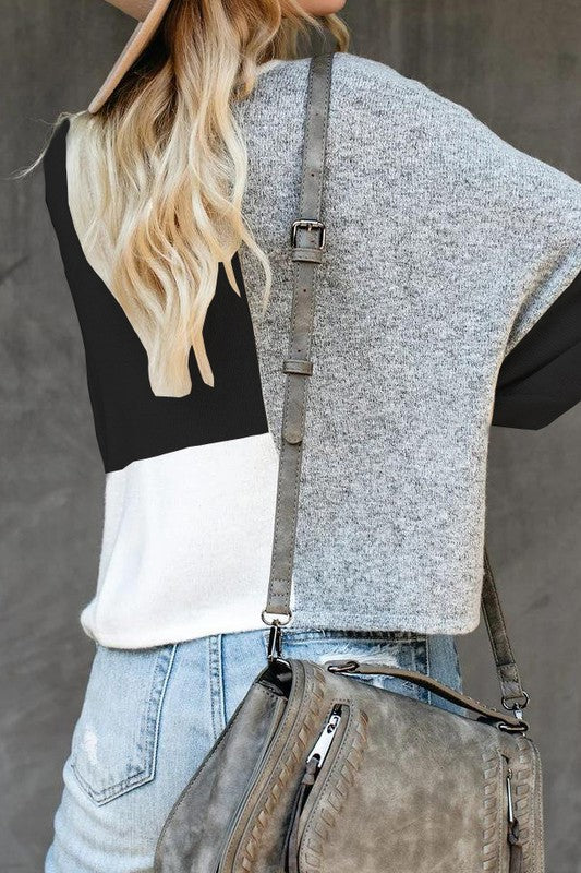 Time To Relax Colorblock Black Sweater-[option4]-[option5]-Cute-Trendy-Shop-Womens-Boutique-Clothing-Store