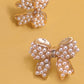 Black Tie Bow & Pearl Earrings-[option4]-[option5]-Cute-Trendy-Shop-Womens-Boutique-Clothing-Store