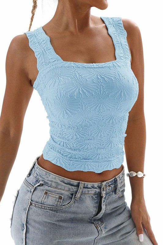 Down The Road Textured Tank Top Light Blue-[option4]-[option5]-Cute-Trendy-Shop-Womens-Boutique-Clothing-Store