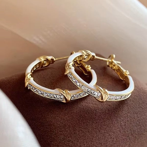 Fabulously Fabulous White and Gold Earrings-[option4]-[option5]-Cute-Trendy-Shop-Womens-Boutique-Clothing-Store