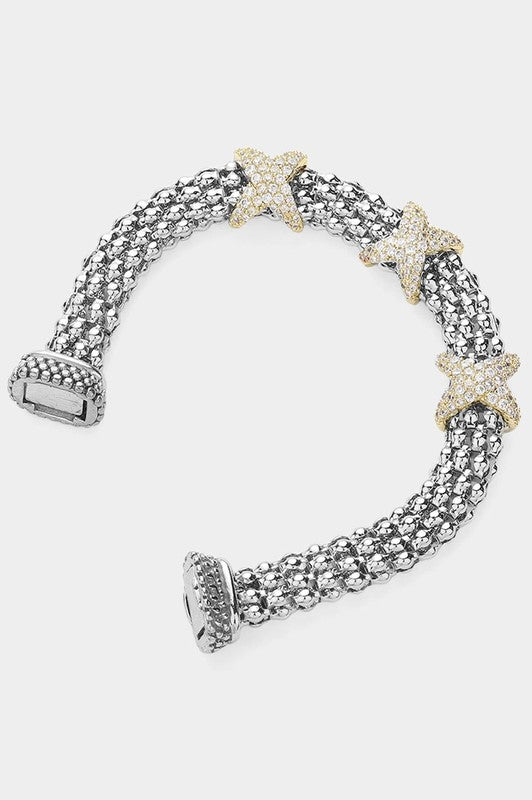 My Friend CZ Crisscross Bracelet-[option4]-[option5]-Cute-Trendy-Shop-Womens-Boutique-Clothing-Store