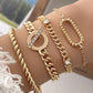 4 Strand Gold Bracelets-[option4]-[option5]-Cute-Trendy-Shop-Womens-Boutique-Clothing-Store