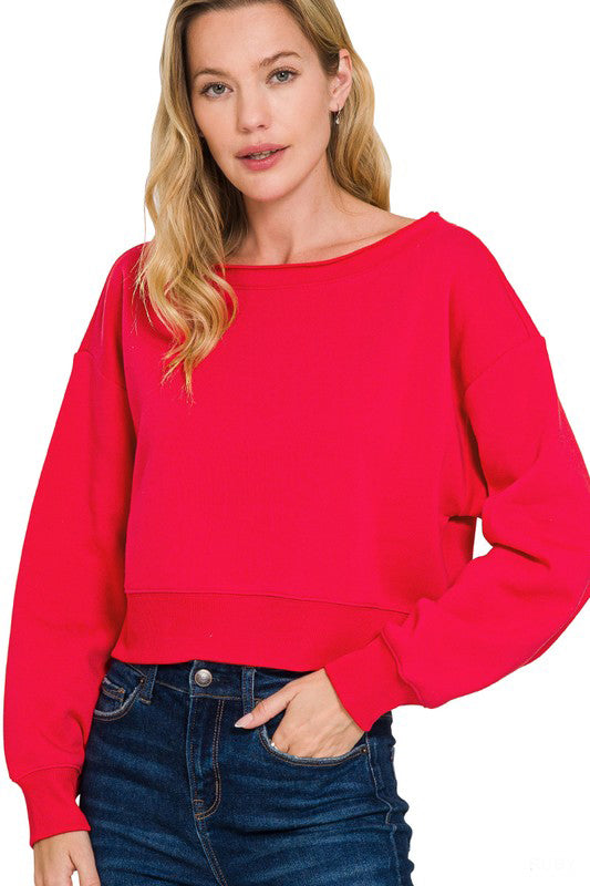 Take The Train Red Boat Neck Pullover-[option4]-[option5]-Cute-Trendy-Shop-Womens-Boutique-Clothing-Store