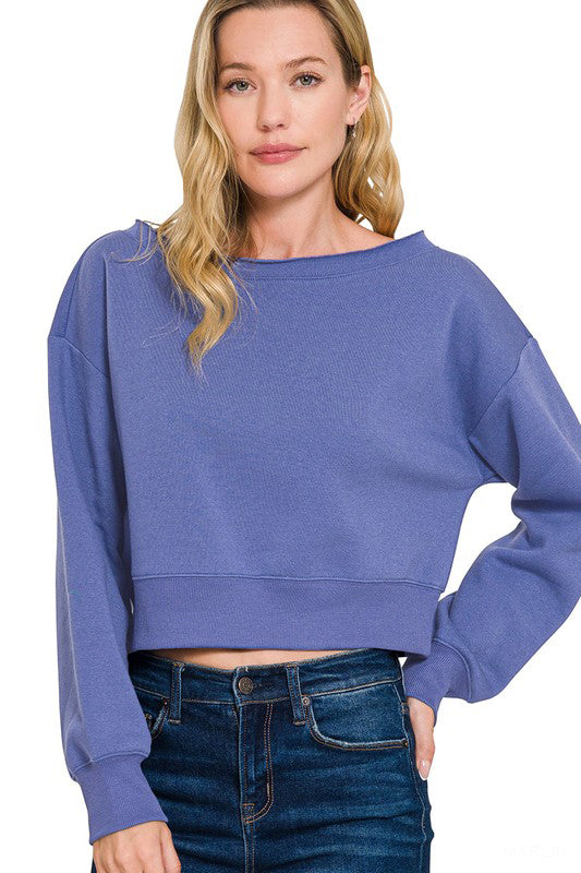 Take The Train Blue Boat Neck Pullover-[option4]-[option5]-Cute-Trendy-Shop-Womens-Boutique-Clothing-Store