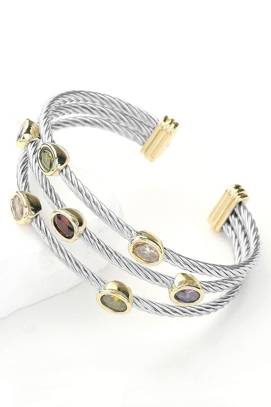 Total Satisfaction Multicolor Cuff Bracelet-[option4]-[option5]-Cute-Trendy-Shop-Womens-Boutique-Clothing-Store