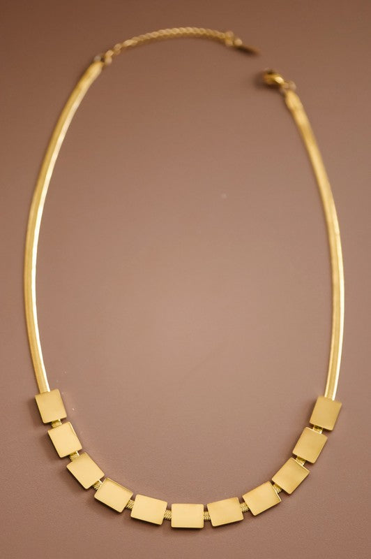 Gold Embellished Herringbone Necklace-[option4]-[option5]-Cute-Trendy-Shop-Womens-Boutique-Clothing-Store