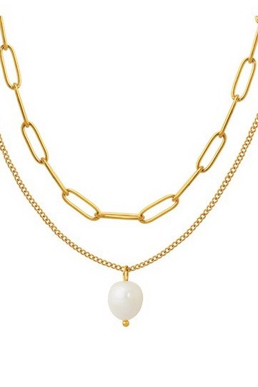 Sweeter Every Day Paperclip Pearl Necklace-[option4]-[option5]-Cute-Trendy-Shop-Womens-Boutique-Clothing-Store