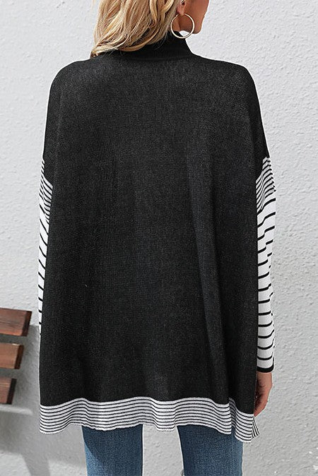 Head To The Movies Sweater With Striped Sleeves-[option4]-[option5]-Cute-Trendy-Shop-Womens-Boutique-Clothing-Store