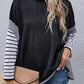 Head To The Movies Sweater With Striped Sleeves-[option4]-[option5]-Cute-Trendy-Shop-Womens-Boutique-Clothing-Store