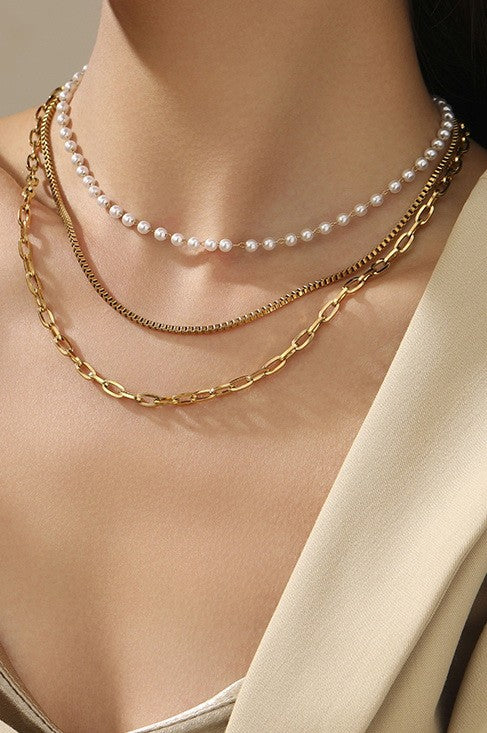 For Any Day Layered Pearl Necklace-[option4]-[option5]-Cute-Trendy-Shop-Womens-Boutique-Clothing-Store