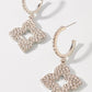 Open Clover Rhinestone Silver Earrings-[option4]-[option5]-Cute-Trendy-Shop-Womens-Boutique-Clothing-Store