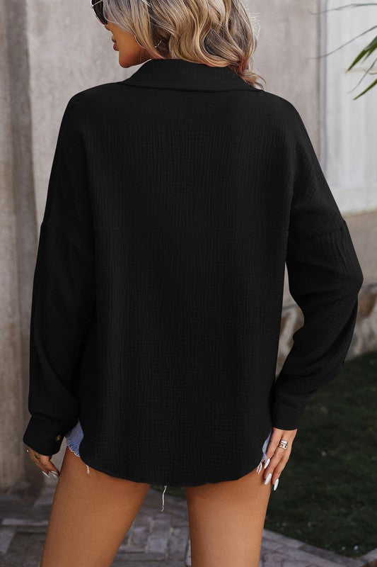 Time For a Trip Black Button Down Shirt-[option4]-[option5]-Cute-Trendy-Shop-Womens-Boutique-Clothing-Store