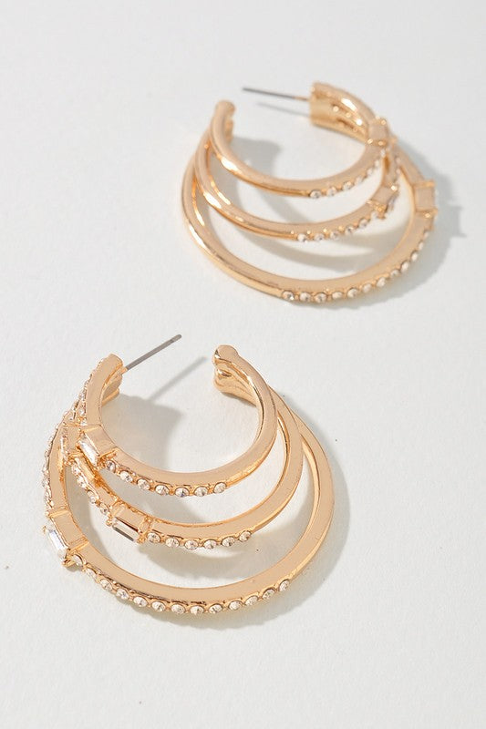 Perfect Match Gold Triple Hoops-[option4]-[option5]-Cute-Trendy-Shop-Womens-Boutique-Clothing-Store