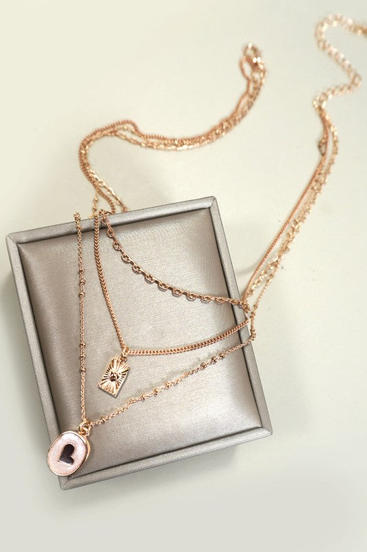 Two Hearts Gold Pendant Necklace-[option4]-[option5]-Cute-Trendy-Shop-Womens-Boutique-Clothing-Store