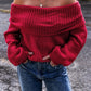 Put on Your Lipstick Red Off Shoulder Sweater-[option4]-[option5]-Cute-Trendy-Shop-Womens-Boutique-Clothing-Store