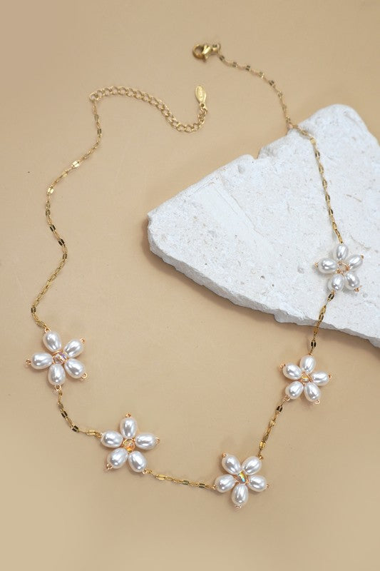 In The Air Flower Bead Necklace-[option4]-[option5]-Cute-Trendy-Shop-Womens-Boutique-Clothing-Store