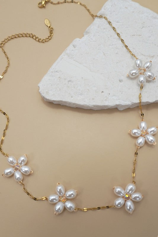 In The Air Flower Bead Necklace-[option4]-[option5]-Cute-Trendy-Shop-Womens-Boutique-Clothing-Store