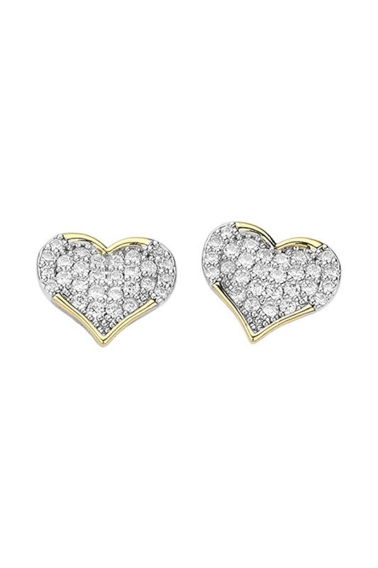 Say It With Love Two Tone Heart Earrings-Cute-Trendy-Shop-Womens-Boutique-Clothing-Store