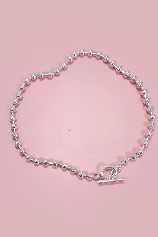 For The Love of Silver Bead Necklace-[option4]-[option5]-Cute-Trendy-Shop-Womens-Boutique-Clothing-Store