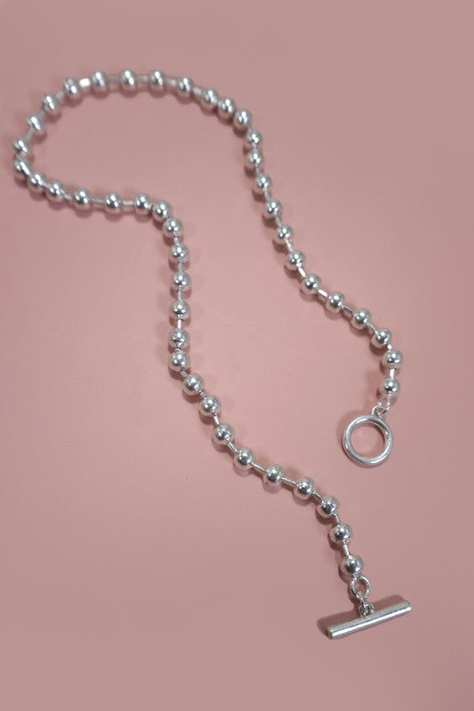 For The Love of Silver Bead Necklace-[option4]-[option5]-Cute-Trendy-Shop-Womens-Boutique-Clothing-Store