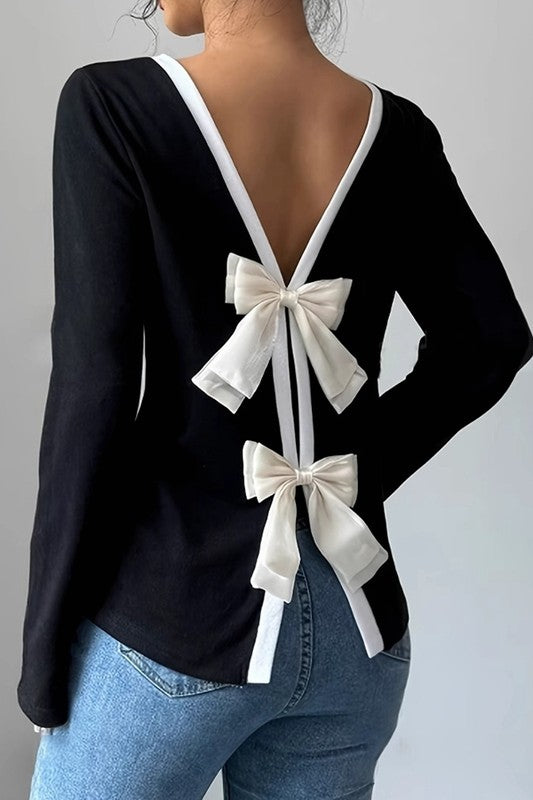 Officially Approved Black Back Tie Sweater-[option4]-[option5]-Cute-Trendy-Shop-Womens-Boutique-Clothing-Store
