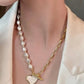 Just In Time Heart & Pearl Necklace-[option4]-[option5]-Cute-Trendy-Shop-Womens-Boutique-Clothing-Store