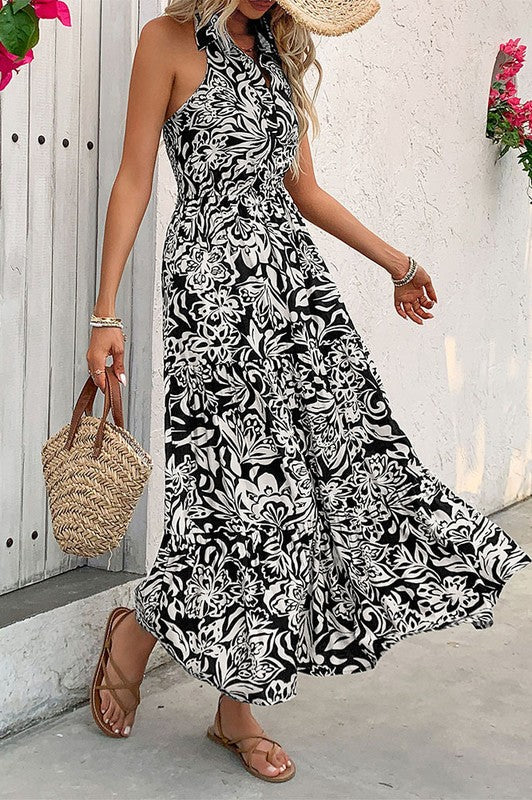 Make Time Black Halter Maxi Dress-Cute-Trendy-Shop-Womens-Boutique-Clothing-Store