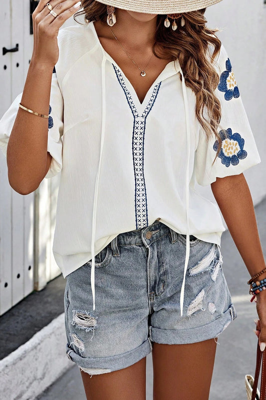 Make A Splash Embroidered Blouse-Cute-Trendy-Shop-Womens-Boutique-Clothing-Store