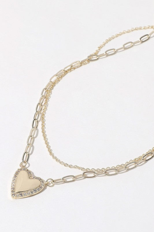 Gentle Reminder Paperclip Heart Necklace-[option4]-[option5]-Cute-Trendy-Shop-Womens-Boutique-Clothing-Store