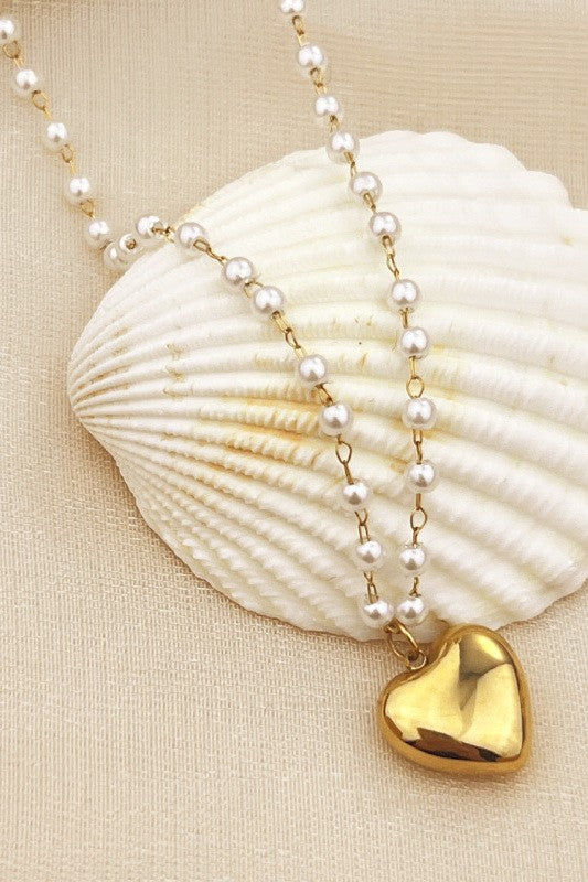 Pretty in pearls Bubble heart Necklace-[option4]-[option5]-Cute-Trendy-Shop-Womens-Boutique-Clothing-Store