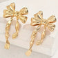 Nothing Missing Gold Bow Earrings-[option4]-[option5]-Cute-Trendy-Shop-Womens-Boutique-Clothing-Store
