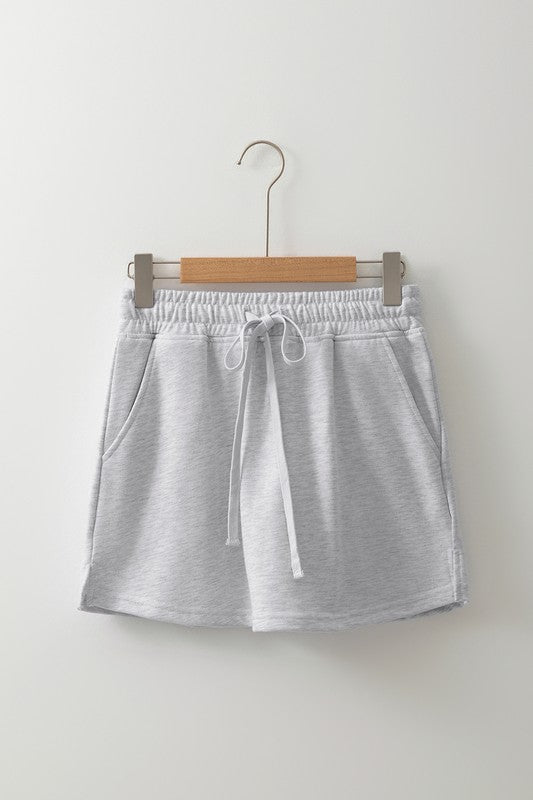Wind Is No Problem Grey Drawstring Skort-[option4]-[option5]-Cute-Trendy-Shop-Womens-Boutique-Clothing-Store