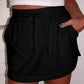 Wind Is No Problem Black Drawstring Skort-[option4]-[option5]-Cute-Trendy-Shop-Womens-Boutique-Clothing-Store