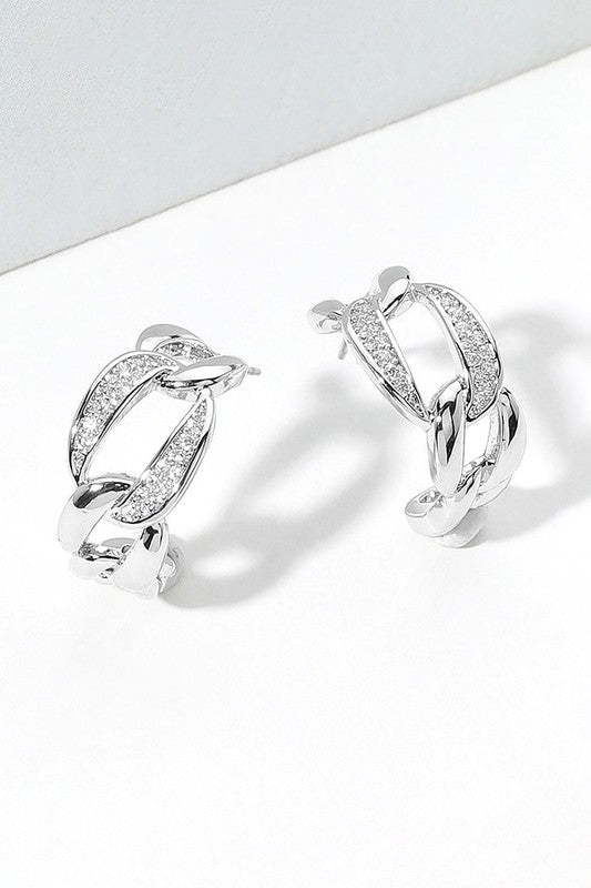 Treasure Map Silver CZ Stud Earrings-[option4]-[option5]-Cute-Trendy-Shop-Womens-Boutique-Clothing-Store