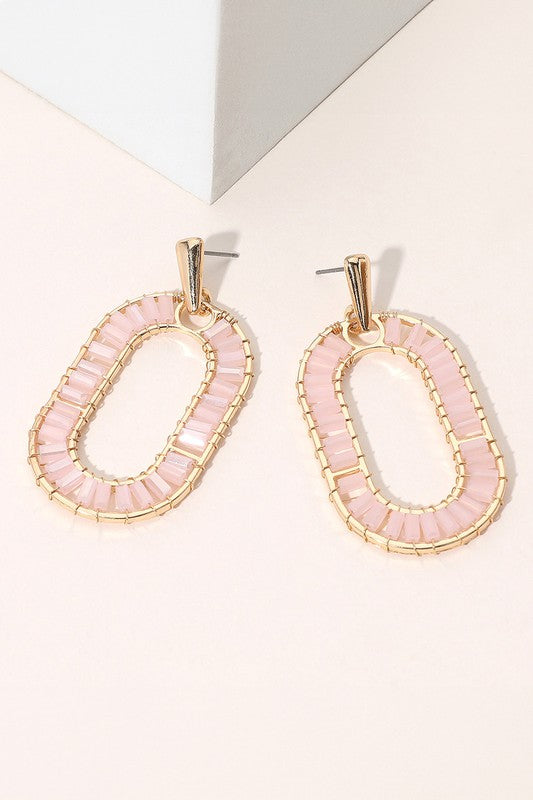 Simple Solution Beaded Earrings Pink-[option4]-[option5]-Cute-Trendy-Shop-Womens-Boutique-Clothing-Store