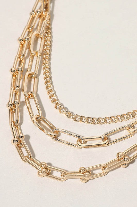 Perfect Day Gold Paperclip Necklace-[option4]-[option5]-Cute-Trendy-Shop-Womens-Boutique-Clothing-Store