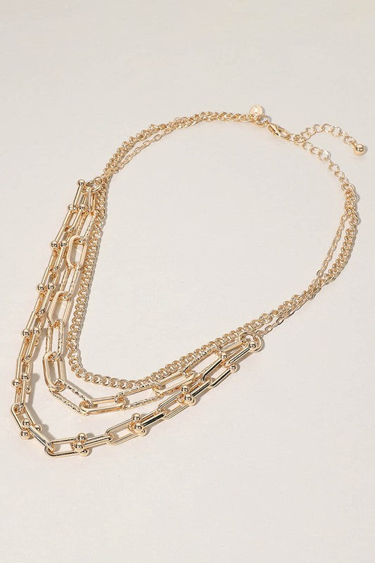 Perfect Day Gold Paperclip Necklace-[option4]-[option5]-Cute-Trendy-Shop-Womens-Boutique-Clothing-Store