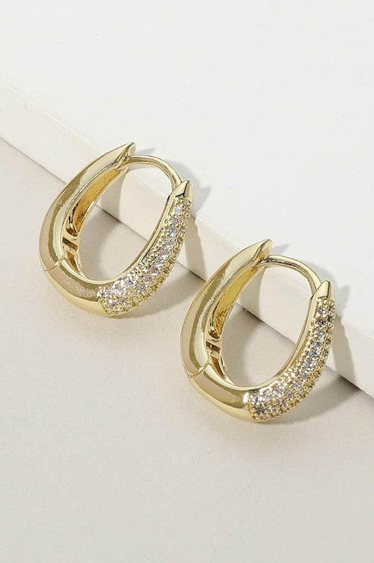 Dinner Invitation Paved Hoops-Gold-Cute-Trendy-Shop-Womens-Boutique-Clothing-Store
