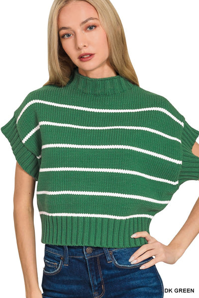 Day Out Short Sleeve Sweater Green-[option4]-[option5]-Cute-Trendy-Shop-Womens-Boutique-Clothing-Store