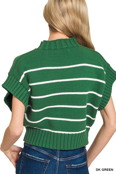 Day Out Short Sleeve Sweater Green-[option4]-[option5]-Cute-Trendy-Shop-Womens-Boutique-Clothing-Store