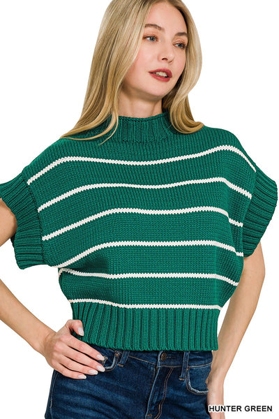 Day Out Short Sleeve Sweater Green-[option4]-[option5]-Cute-Trendy-Shop-Womens-Boutique-Clothing-Store