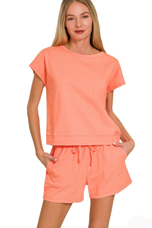 Back To Springtime Short Set-coral-SMALL-[option4]-[option5]-Cute-Trendy-Shop-Womens-Boutique-Clothing-Store