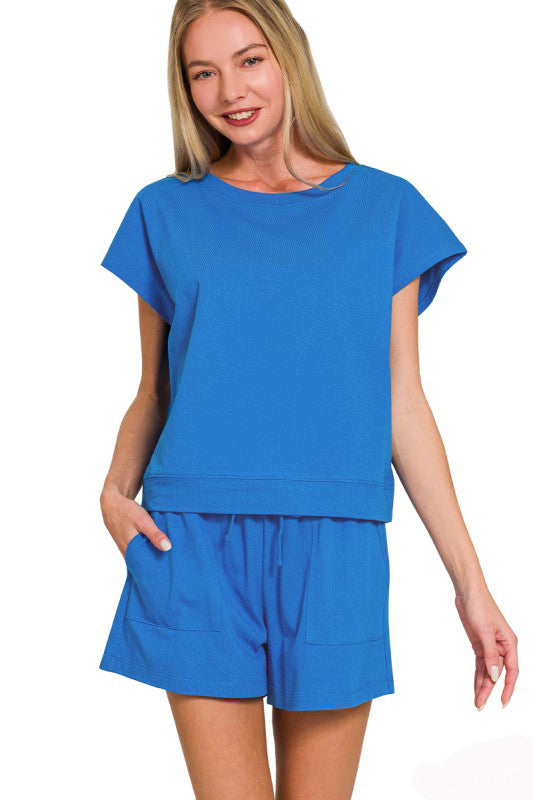 Back To Springtime Short Set-Blue-SMALL-[option4]-[option5]-Cute-Trendy-Shop-Womens-Boutique-Clothing-Store
