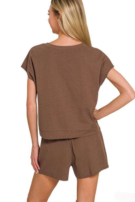 Back To Springtime Short Set-Brown-SMALL-[option4]-[option5]-Cute-Trendy-Shop-Womens-Boutique-Clothing-Store