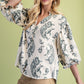 Learn To Dance Floral Top Blue Green.-[option4]-[option5]-Cute-Trendy-Shop-Womens-Boutique-Clothing-Store