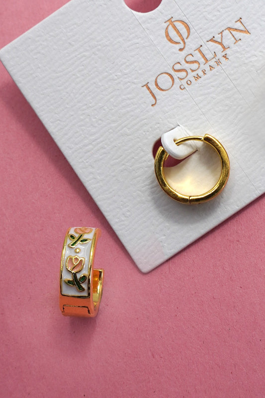 Small floral hoop earring-[option4]-[option5]-Cute-Trendy-Shop-Womens-Boutique-Clothing-Store