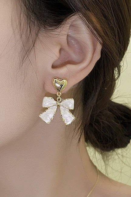 A Little Extra Heart & Bow Earrings-[option4]-[option5]-Cute-Trendy-Shop-Womens-Boutique-Clothing-Store